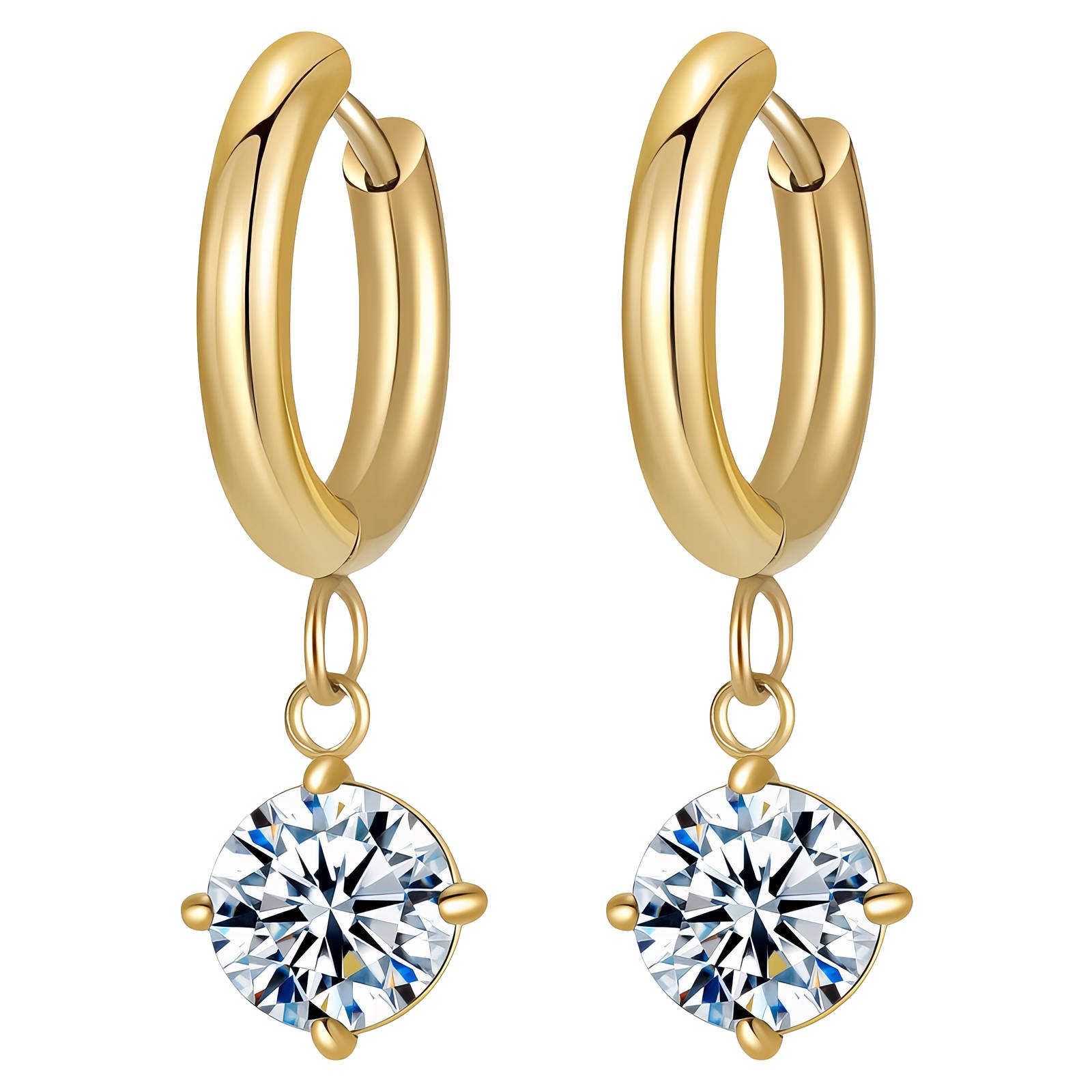 VYRA Waterproof Gold Hoop Earrings - tarnish-free hypoallergenic jewellery NZ AU