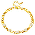 Amora 18K gold plated crystal heart chain bracelet by VYRA