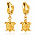 Turtles Earrings, 18K Gold Plated Steel