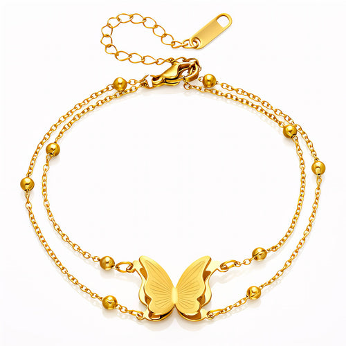 Gold Butterfly Bracelet - waterproof tarnish-free hypoallergenic bracelet by VYRA