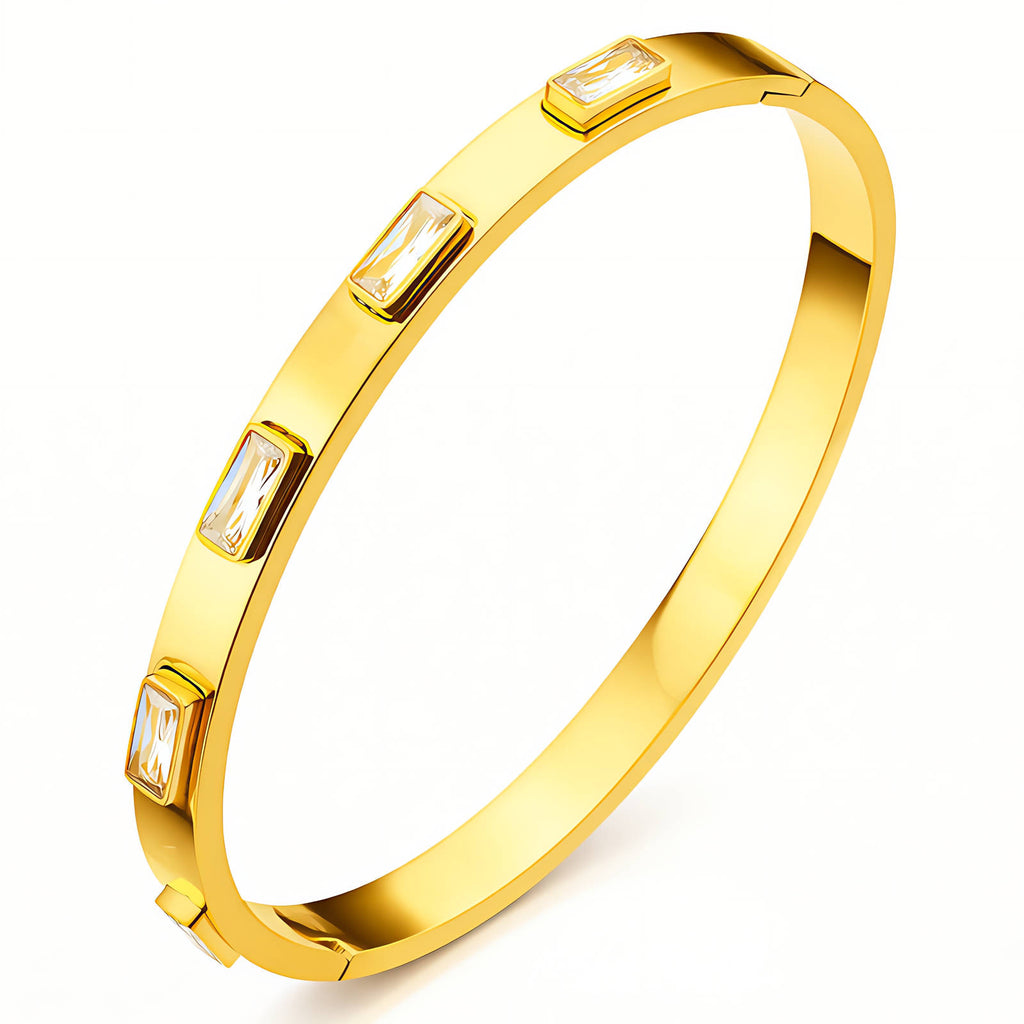 Bracelet, 18K Gold Plated Steel