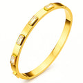 Bracelet, 18K Gold Plated Steel