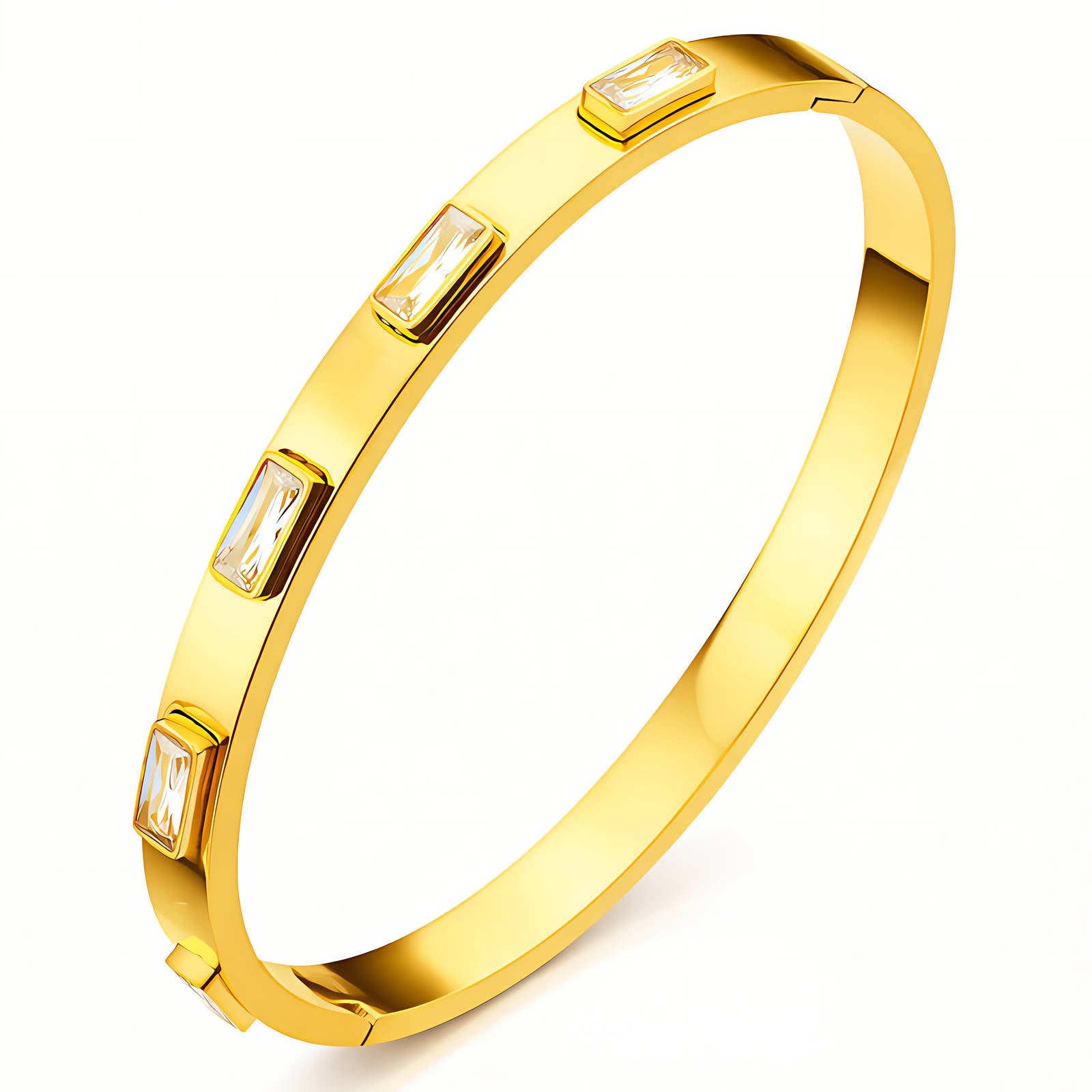 Bracelet, 18K Gold Plated Steel