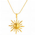 Sun Necklace, 18K Gold Plated Steel