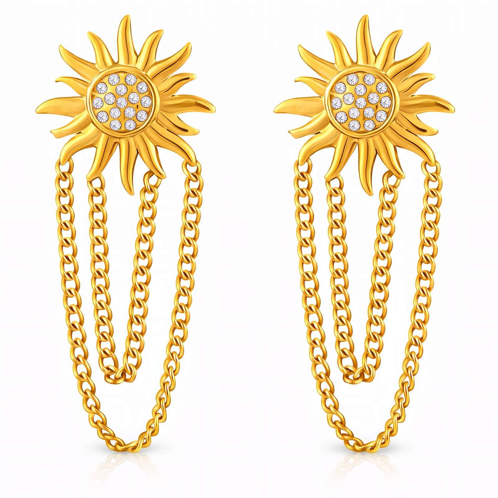 Gold Suns Earrings - waterproof tarnish-free hypoallergenic earrings by VYRA