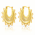 Hearts Earrings, 18K Gold Plated Steel