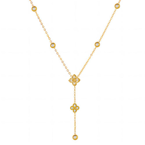 Gold Flowers Necklace - waterproof tarnish-free hypoallergenic necklace by VYRA