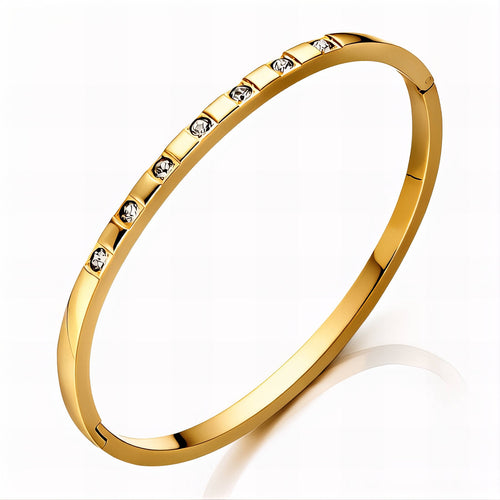 Gold Cubic Zirconia Bracelet - waterproof tarnish-free hypoallergenic bracelet by VYRA