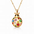 Ladybug Necklace, 18K Gold Plated Steel