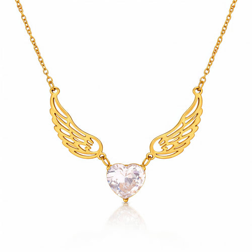 Gold Heart Necklace - waterproof tarnish-free hypoallergenic necklace by VYRA