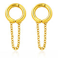 Earrings, 18K Gold Plated Steel