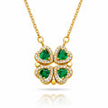 Flower Necklace, 18K Gold Plated Steel