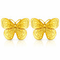 Butterflies Earrings, 18K Gold Plated Steel