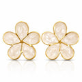 Flowers Earrings, 18K Gold Plated Steel