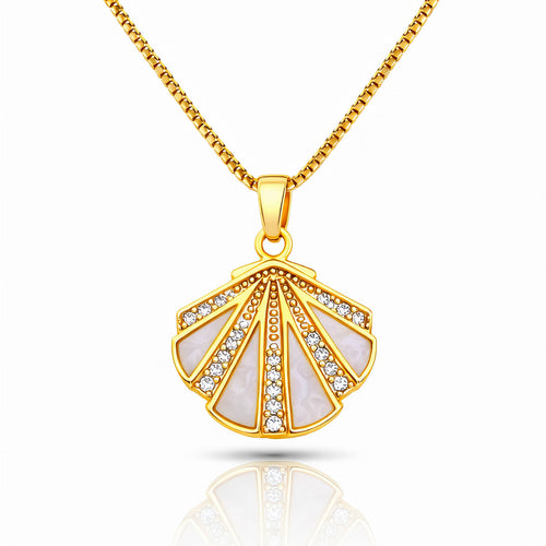Gold Seashell Necklace - waterproof tarnish-free hypoallergenic necklace by VYRA