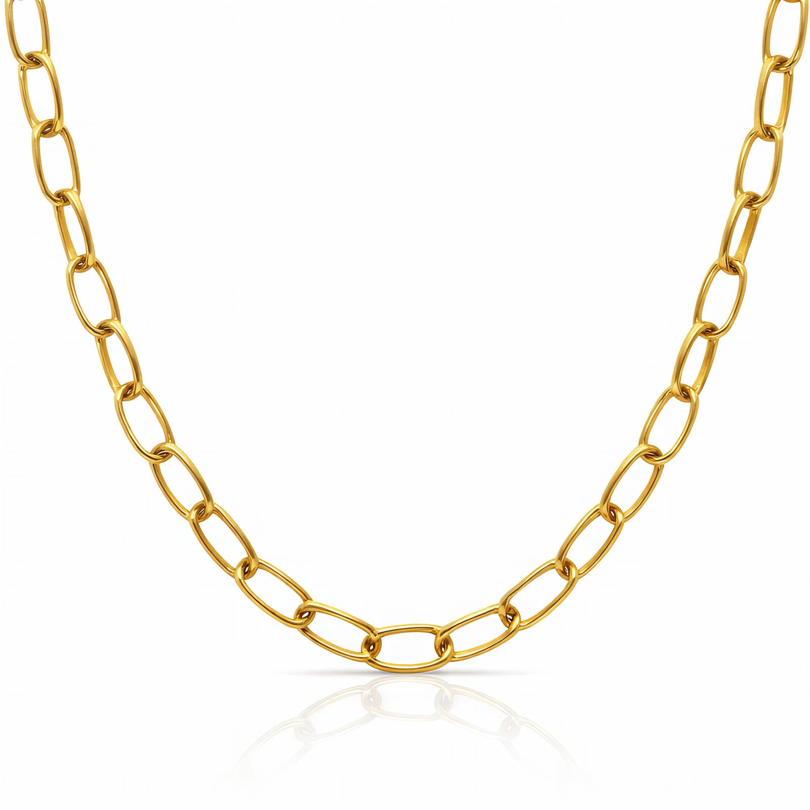 Necklace, 18K Gold Plated Steel
