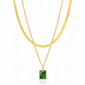 Necklace, 18K Gold Plated Steel