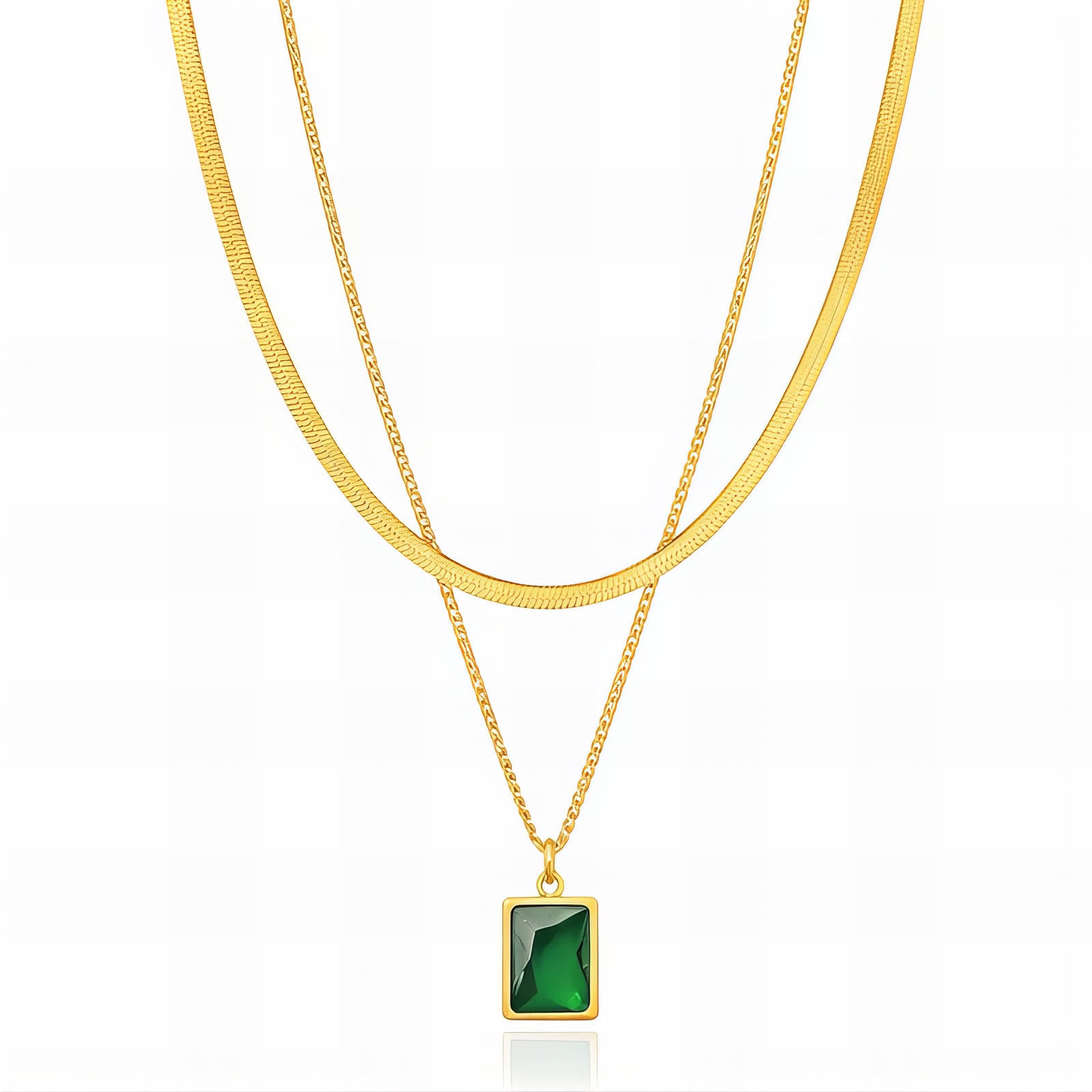 Necklace, 18K Gold Plated Steel