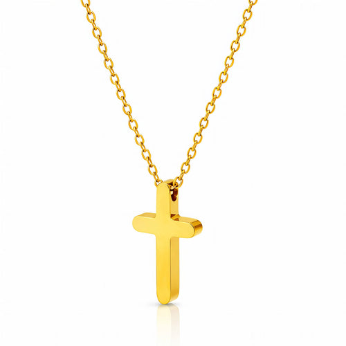 Gold Cross Necklace - waterproof tarnish-free hypoallergenic necklace by VYRA