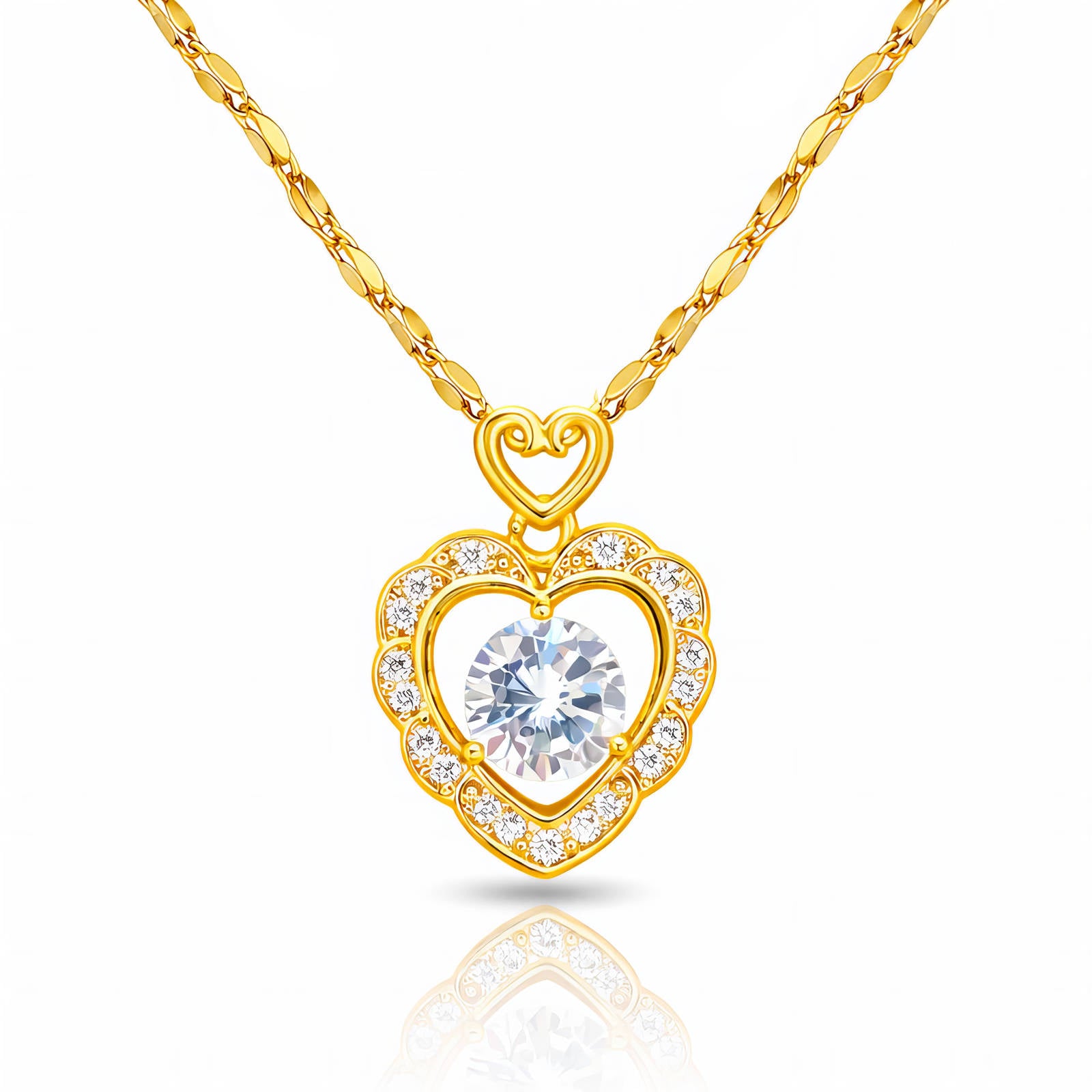 VYRA Waterproof Gold Heart Necklace - tarnish-free hypoallergenic jewellery NZ AU