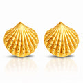 Seashell Earrings, 18K Gold Plated Steel