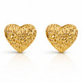 Hearts Earrings, 18K Gold Plated Steel