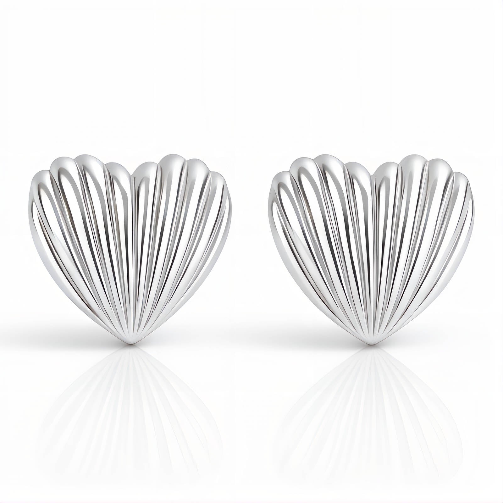 Hearts Earrings, Stainless Steel