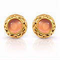 Earrings, 18K Gold Plated Steel
