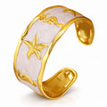 Starfishes Bracelet, 18K Gold Plated Steel