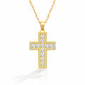 Crosse Necklace, 18K Gold Plated Steel