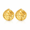 Circle Earrings, 18K Gold Plated Steel