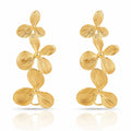 Flower Meadow Earrings, 18K Gold Plated Steel