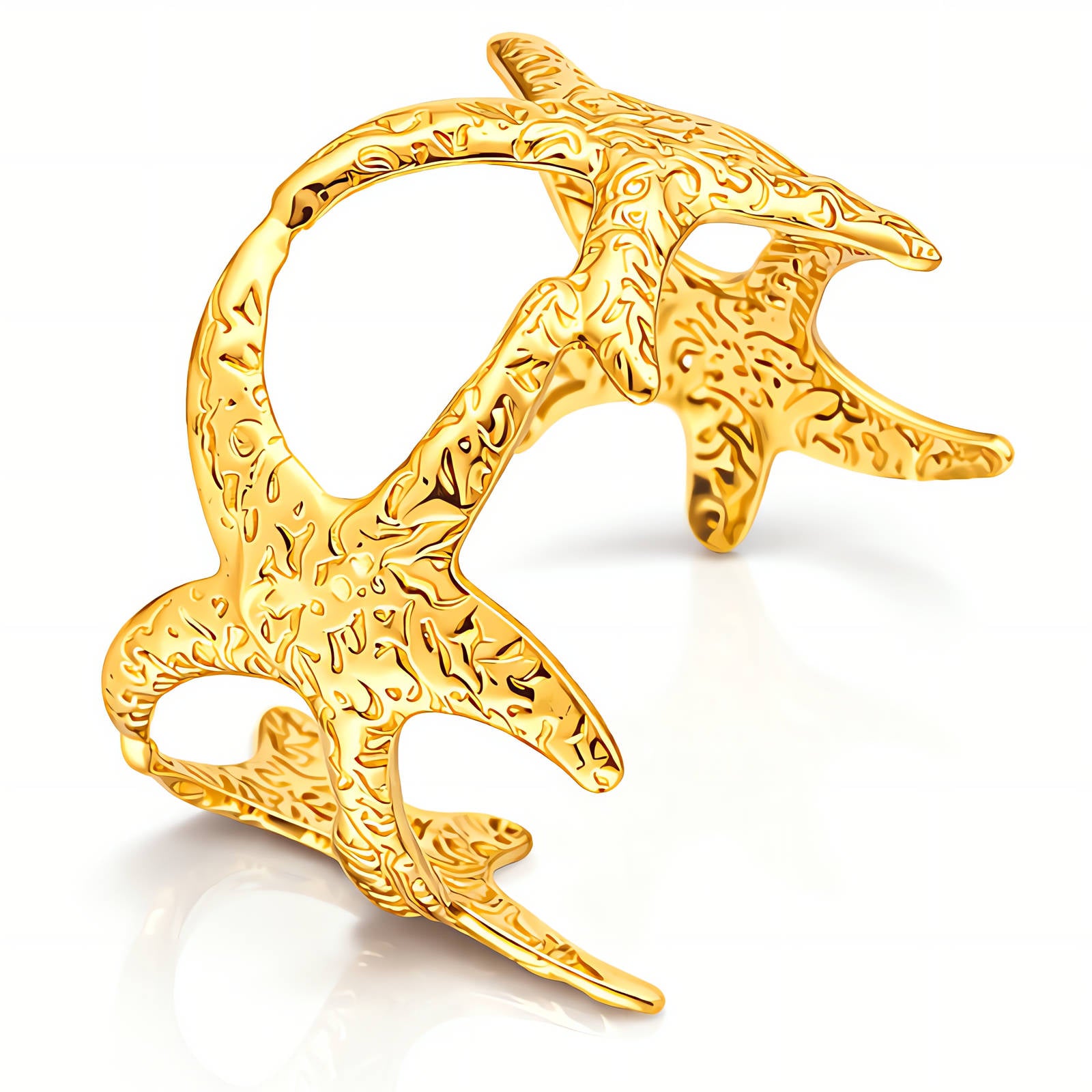 Starfishes Bracelet, 18K Gold Plated Steel