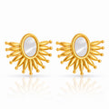 Earrings, 18K Gold Plated Steel