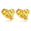 Hearts Earrings, 18K Gold Plated Steel
