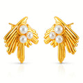 Earrings, 18K Gold Plated Steel