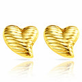 Hearts Earrings, 18K Gold Plated Steel