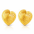 Hearts Earrings, 18K Gold Plated Steel