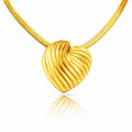 Heart Necklace, 18K Gold Plated Steel