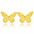 Butterflies Earrings, 18K Gold Plated Steel