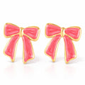 Bows Earrings, 18K Gold Plated Steel