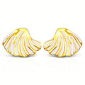 Seashells Earrings, 18K Gold Plated Steel