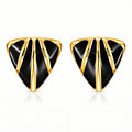 Earrings, 18K Gold Plated Steel