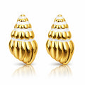 Seashells Earrings, 18K Gold Plated Steel