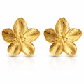 Flowers Earrings, 18K Gold Plated Steel
