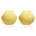 Seashells Earrings, 18K Gold Plated Steel