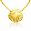 Seashell Necklace, 18K Gold Plated Steel