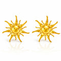 Suns Earrings, 18K Gold Plated Steel