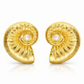 Seashells Earrings, 18K Gold Plated Steel