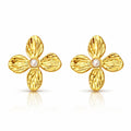 Flowers Earrings, 18K Gold Plated Steel